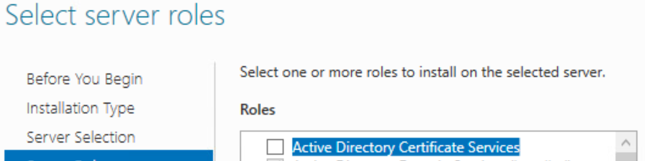 Active Directory Certificate Services