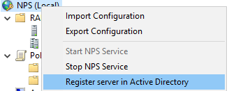 Register server in Active Directory